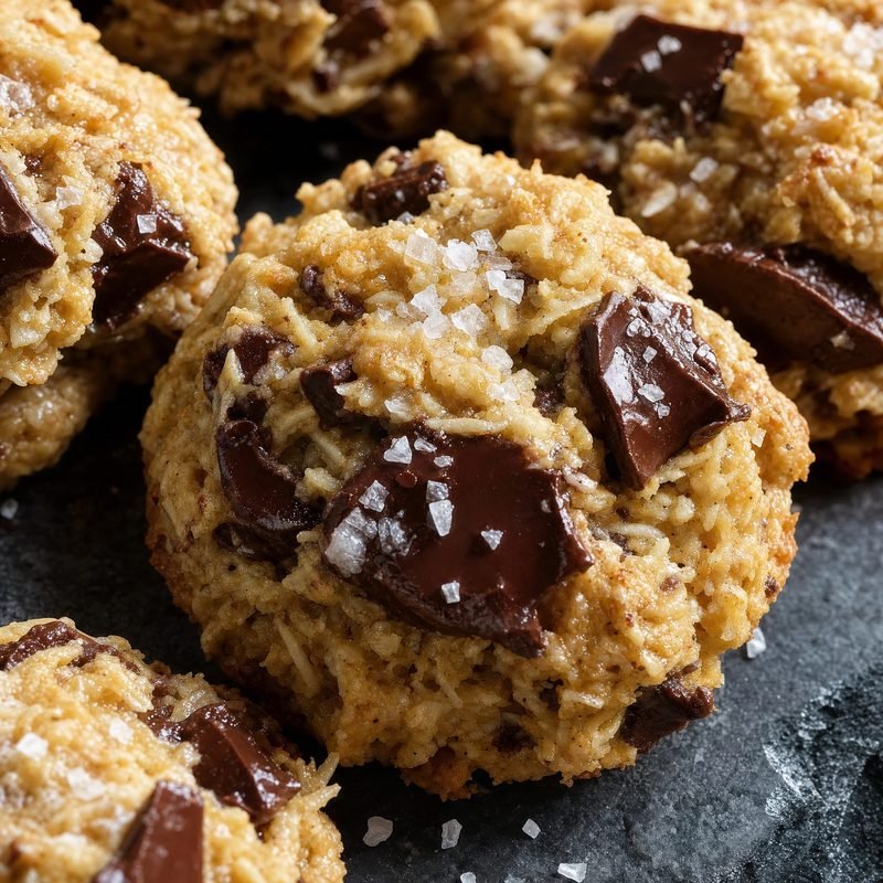 Elevated Bistro Cookies with coconut dark chocolate and Celtic sea salt